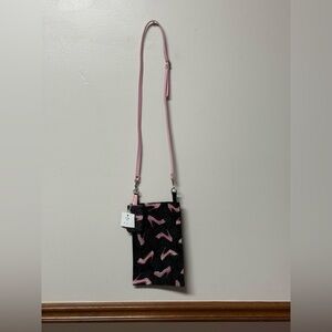 Stylish Pink and Black Women's Crossbody Bag